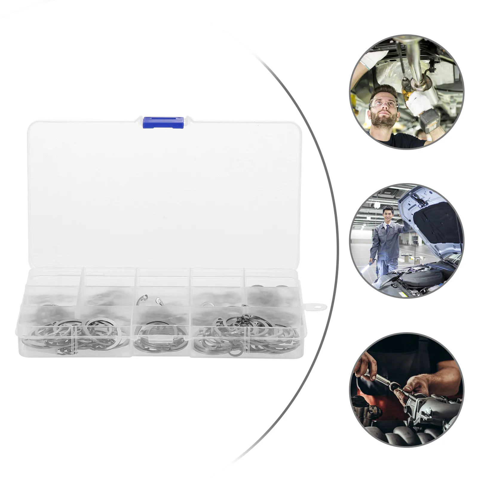 150Pcs Stainless Steel Snap Ring Set Shaft Retaining Rings Thickened Rustproof Equipment Fixation Accessories
150Pcs Stainless Steel Snap Ring Set Shaft Retaining Rings Thickened Rustproof Equipment Fixation Accessories