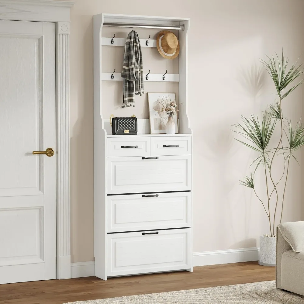 Starjoy Hall Tree With Shoes Storage,Farmhouse Entryway Coat Rack Wooden Mudroom Hallway Tree Bench Corner Tree Cabinet With 8
Starjoy Hall Tree With Shoes Storage,Farmhouse Entryway Coat Rack Wooden Mudroom Hallway Tree Bench Corner Tree Cabinet With 8
