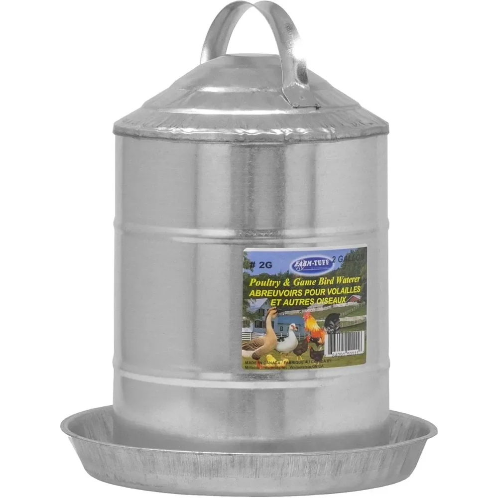 US Shipping Galvanized Poultry Waterer 2 Gallon Automatic Gravity Fed Dispenser with Cone Top for Chickens Ducks Game
US Shipping Galvanized Poultry Waterer 2 Gallon Automatic Gravity Fed Dispenser with Cone Top for Chickens Ducks Game