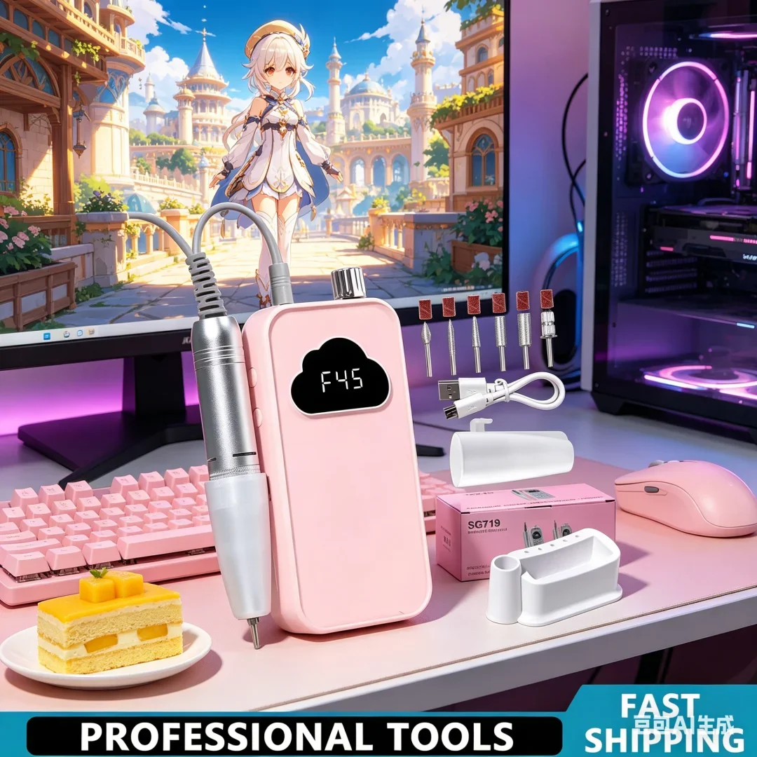 Exquisite 45000RPM Electric Nail Drill Rechargeable Electric Portable Nail Sander File for Gel Nails Polishing Premium Salon
Exquisite 45000RPM Electric Nail Drill Rechargeable Electric Portable Nail Sander File for Gel Nails Polishing Premium Salon