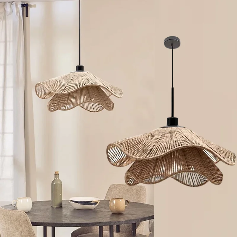 Nordic Minimalist LED Chandelier Vintage Rope E27 Pendant Light Dining Room Living Room Home Decoration Atmosphere Pendant Lamp
Nordic Minimalist LED Chandelier Vintage Rope E27 Pendant Light Dining Room Living Room Home Decoration Atmosphere Pendant Lamp