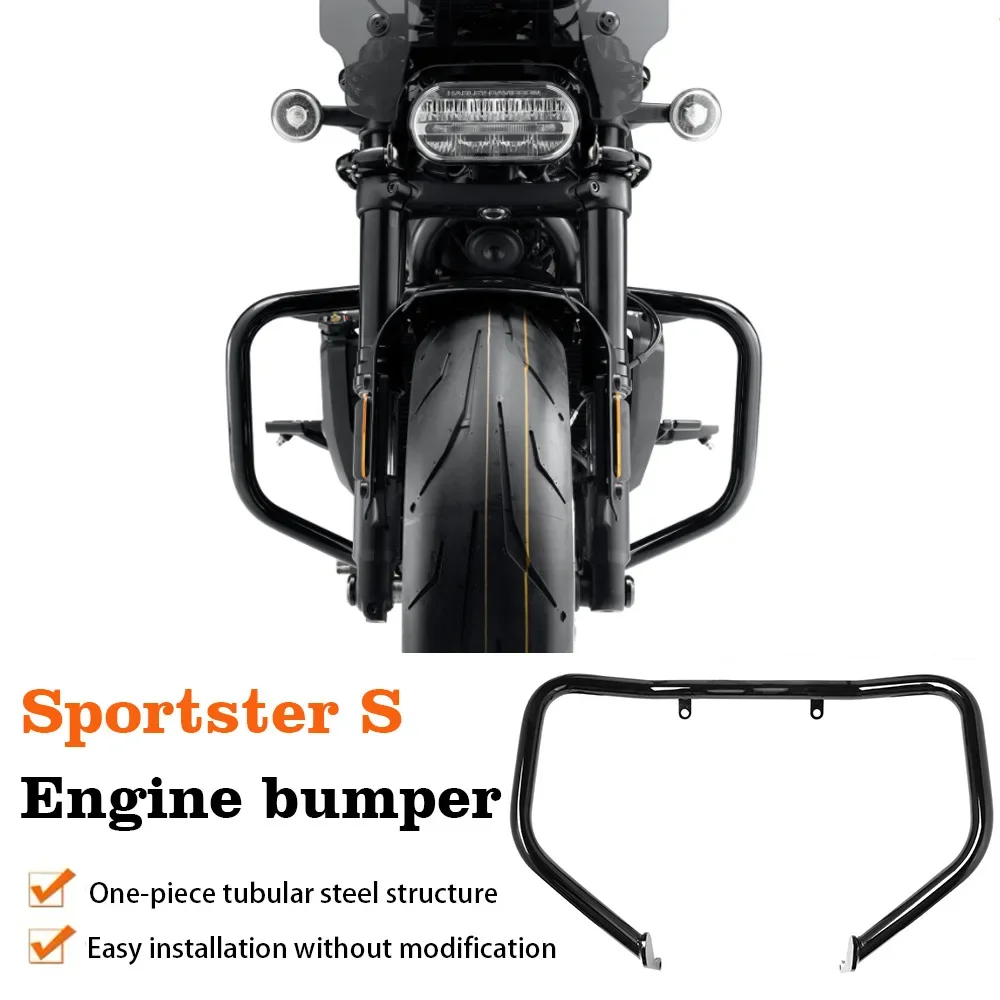 Для Harley sportster s RH1250 sportsman модифицированная передняя защита двигателя, черный бампер 
Для Harley sportster s RH1250 sportsman модифицированная передняя защита двигателя, черный бампер
