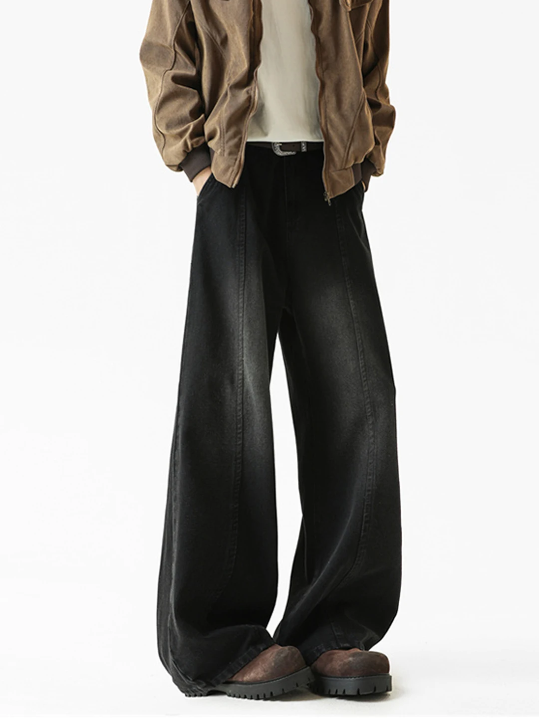 Мужские джинсы с широкими штанинами в стиле ретро, американские длинные брюки, осенние модные брендовые джинсовые брюки из смеси хлопка и полиэстера
Мужские джинсы с широкими штанинами в стиле ретро, американские длинные брюки, осенние модные брендовые джинсовые брюки из смеси хлопка и полиэстера