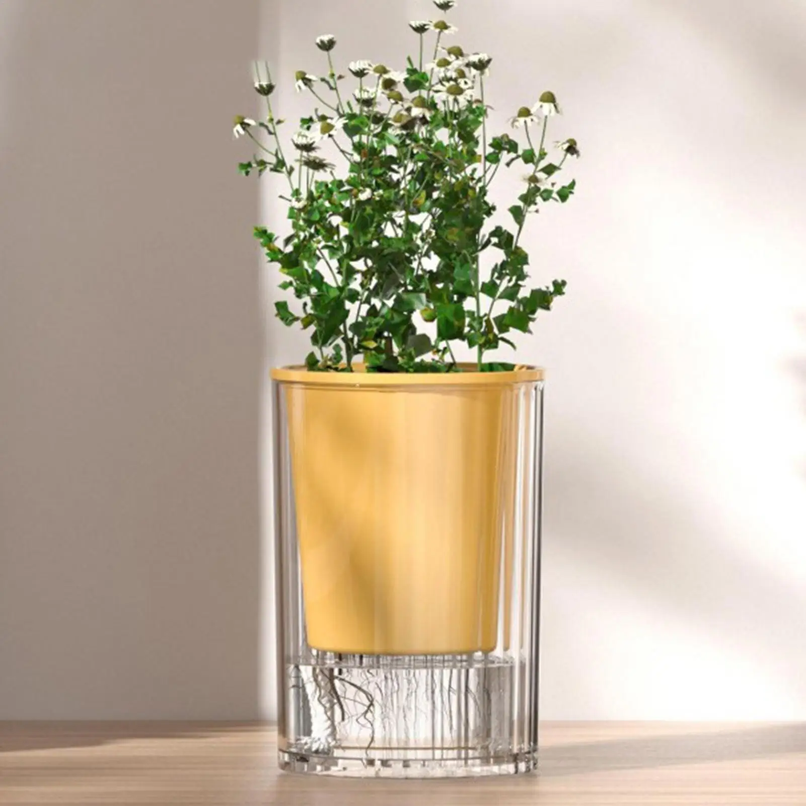 Indoor Self Watering Plant Pots Double-Layer Planter Desktop Flower Pots For Gardeners Growers Home Office Apartment Windowsill
Indoor Self Watering Plant Pots Double-Layer Planter Desktop Flower Pots For Gardeners Growers Home Office Apartment Windowsill