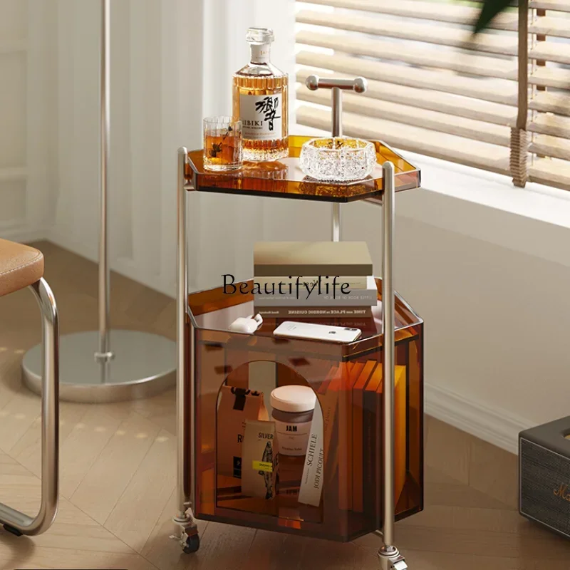 02Acrylic light luxury mobile trolley living room medieval storage coffee table
02Acrylic light luxury mobile trolley living room medieval storage coffee table