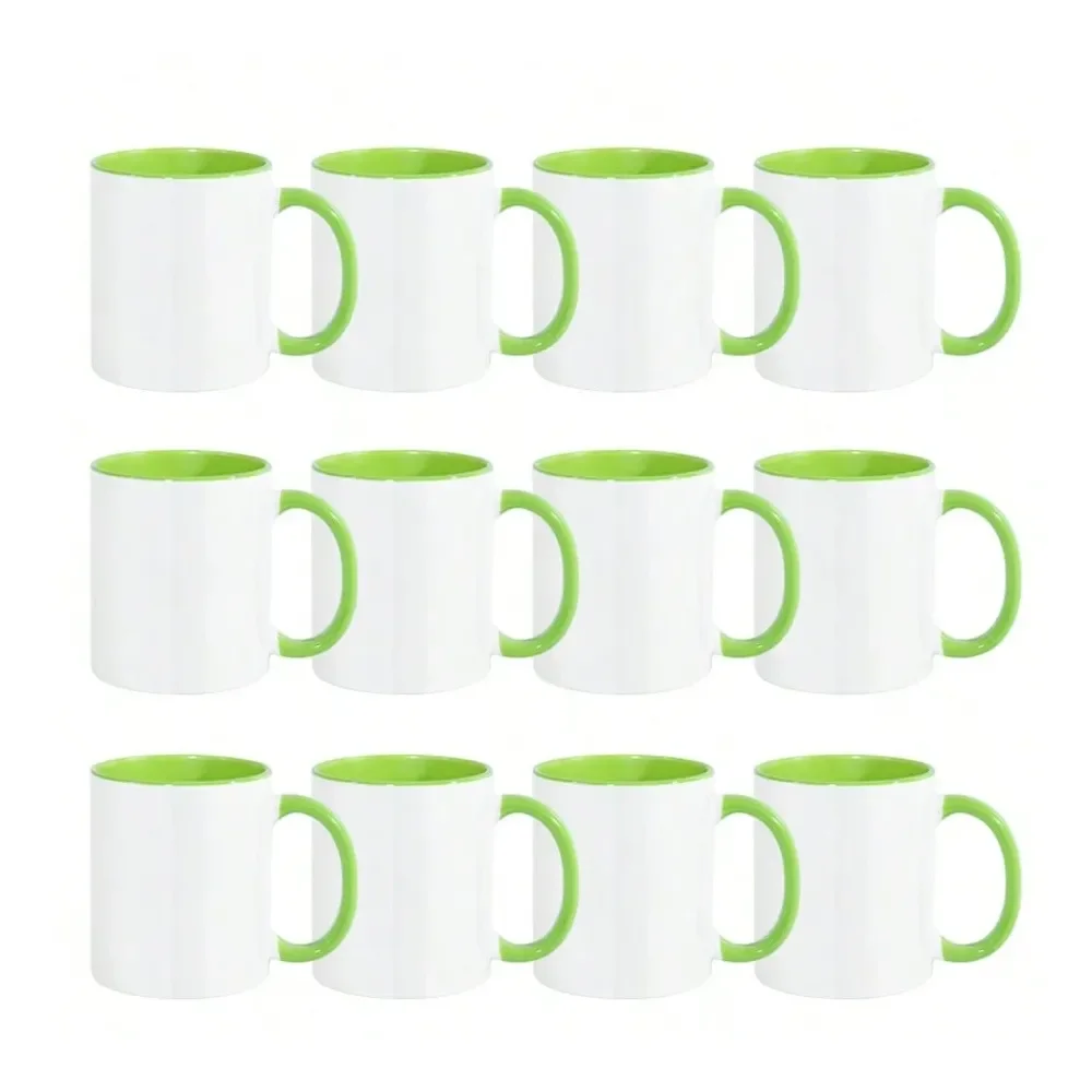 Sublimation Mugs With Colored Handles Interiors,Tazas Para Sublimar, Xmas Gifts Bulk Mugs For Custom Designs Branding, 12 Pack
Sublimation Mugs With Colored Handles Interiors,Tazas Para Sublimar, Xmas Gifts Bulk Mugs For Custom Designs Branding, 12 Pack