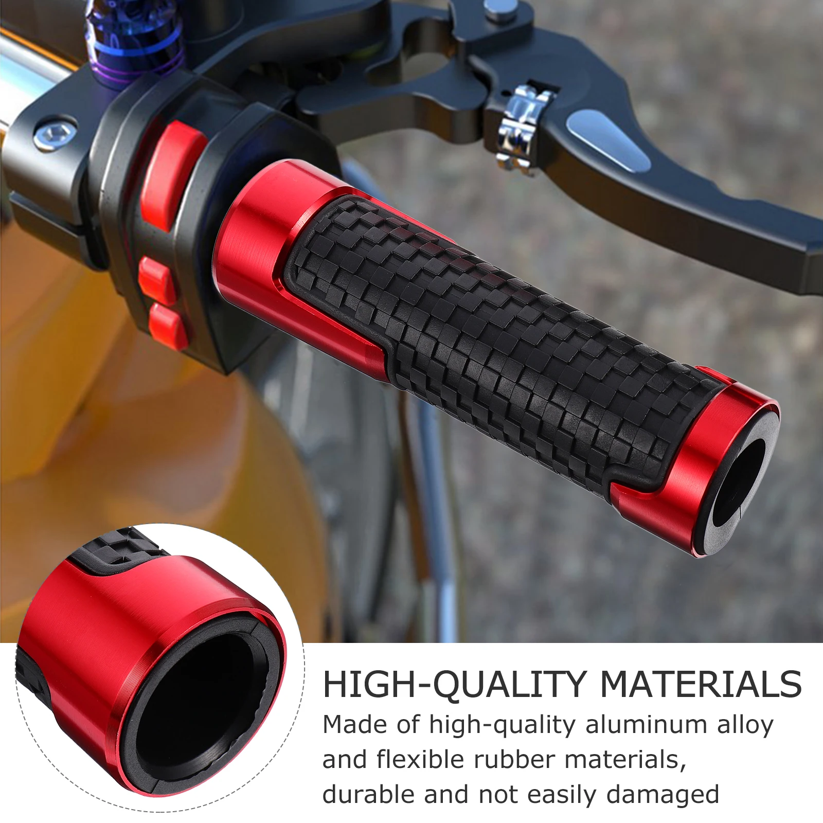 1 Pair Motorcycle Handlebar Hand Grips Handle Sleeve Cover Universal Fit For Motorcycles Anti-Slip Durable Easy Installation
1 Pair Motorcycle Handlebar Hand Grips Handle Sleeve Cover Universal Fit For Motorcycles Anti-Slip Durable Easy Installation