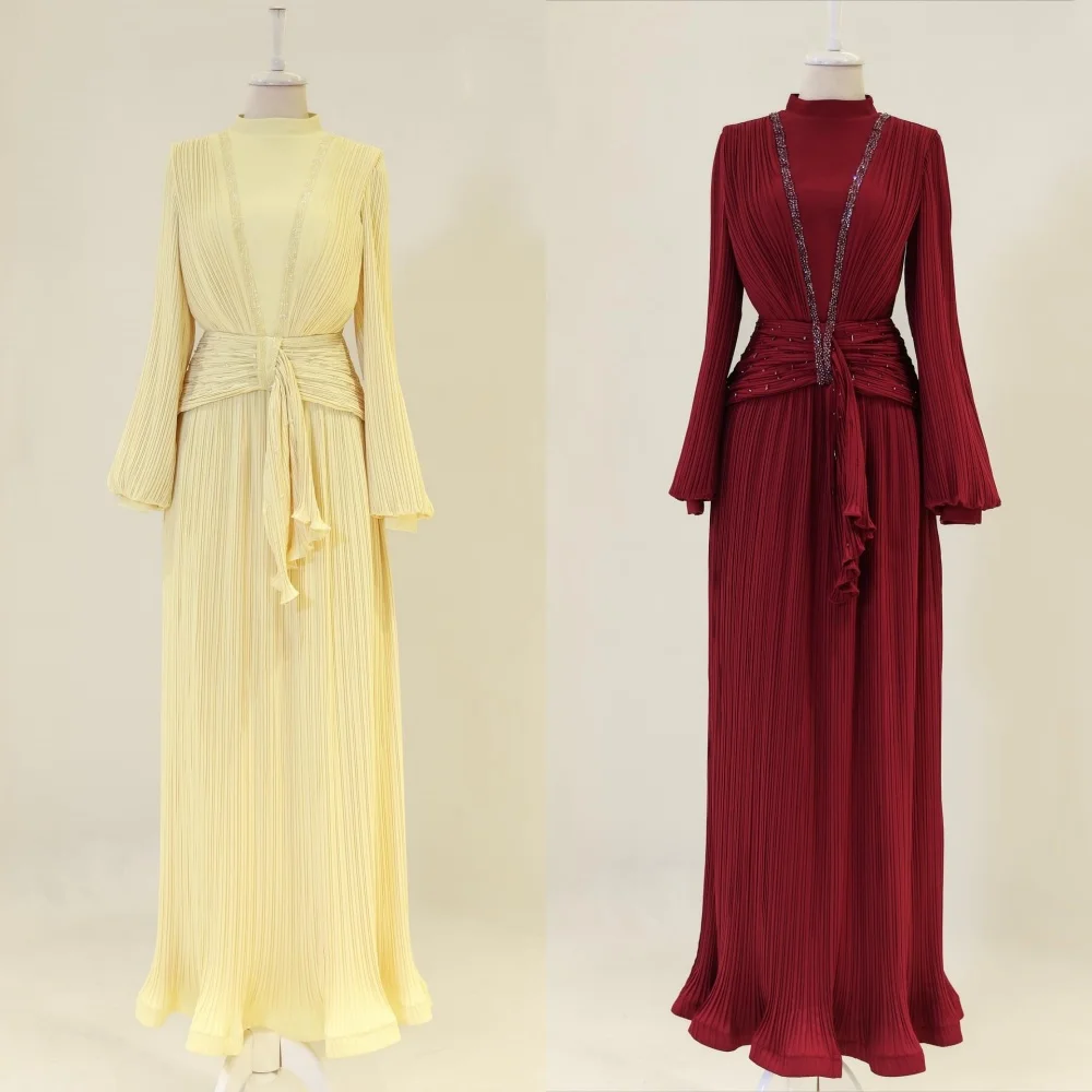 Customized Intricate Chiffon Pleat Draped Beading Sequined Rhinestone A-line High Collar Long Dresses Bespoke Occasion Dresses
Customized Intricate Chiffon Pleat Draped Beading Sequined Rhinestone A-line High Collar Long Dresses Bespoke Occasion Dresses