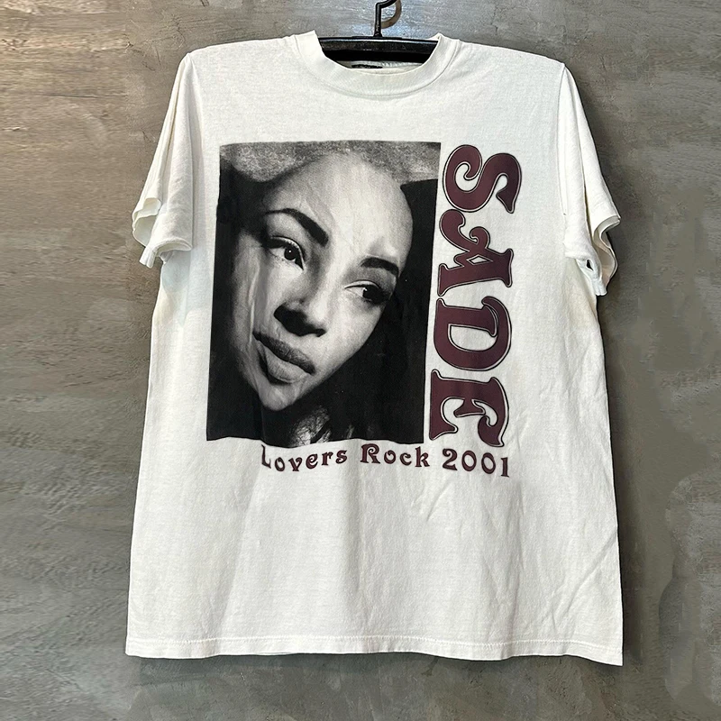Summer Sade Sade European and American Singer-songwriter Portrait Short-sleeved T-shirt Hiphop American High-end Trendy Brand
Summer Sade Sade European and American Singer-songwriter Portrait Short-sleeved T-shirt Hiphop American High-end Trendy Brand