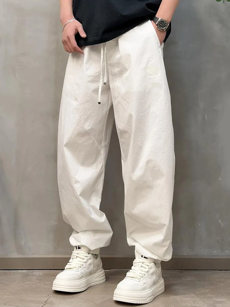Men's Casual Loose Fit Breathable Summer Thin Linen Pants Pure Color Drawstring Elastic Waist Versatile Harajuku Style Trousers
Men's Casual Loose Fit Breathable Summer Thin Linen Pants Pure Color Drawstring Elastic Waist Versatile Harajuku Style Trousers
