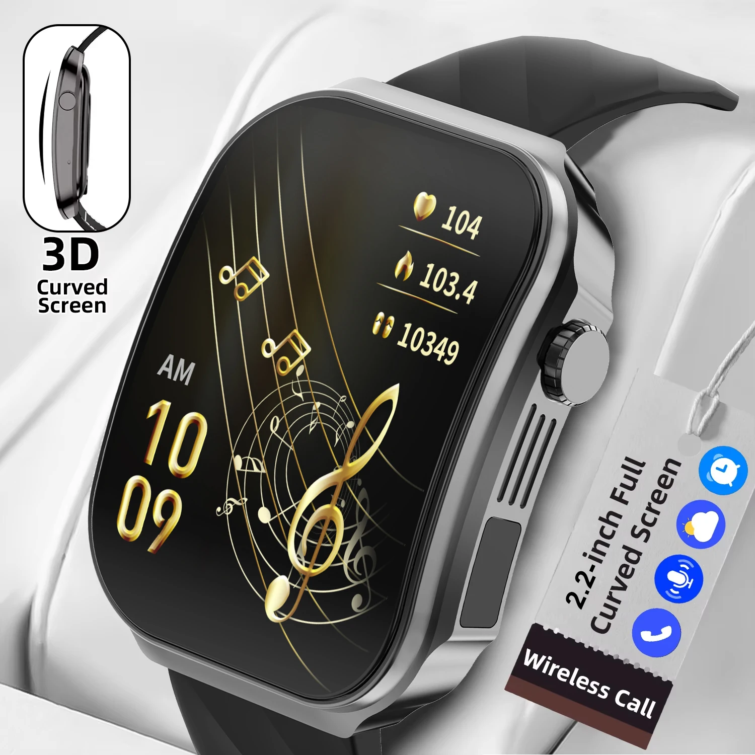 New Curved Screen Smart Watch For Android iOS Health Sports Bracelet Heart Rate Blood Oxygen Sleep Monitor Flashlight Smartwatch
New Curved Screen Smart Watch For Android iOS Health Sports Bracelet Heart Rate Blood Oxygen Sleep Monitor Flashlight Smartwatch