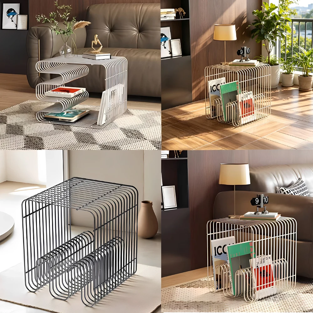 Metal Coffee Table, Nordic Accent Side Table with Magazine Storage, Modern Sofa Corner End Table for Living Room
Metal Coffee Table, Nordic Accent Side Table with Magazine Storage, Modern Sofa Corner End Table for Living Room