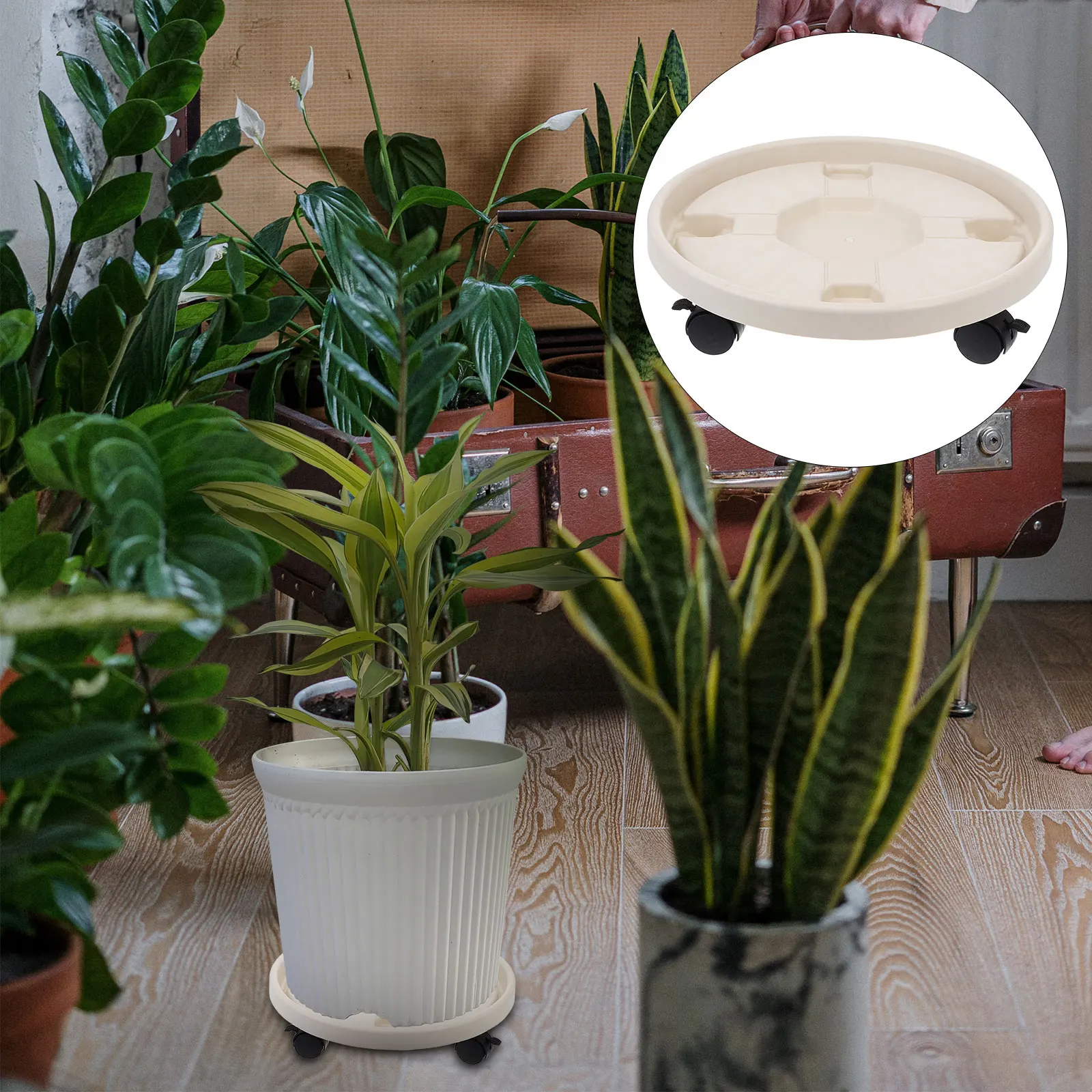 Plant Rack Thickened Mobile Flower Pot Stand Movable Flowerpot Display Planter Tray White
Plant Rack Thickened Mobile Flower Pot Stand Movable Flowerpot Display Planter Tray White