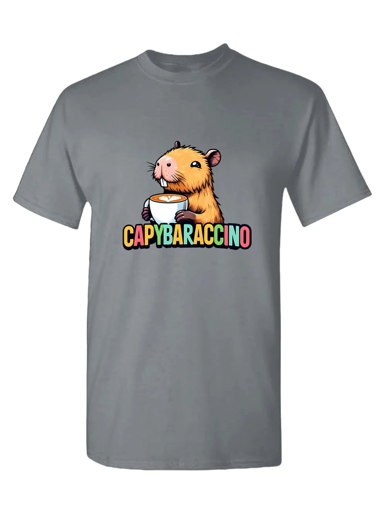 Men's Short Sleeve Round Collar T-Shirt Interesting Circular Pattern in English Urban Street Style Kapibala Drinking Coffee
Men's Short Sleeve Round Collar T-Shirt Interesting Circular Pattern in English Urban Street Style Kapibala Drinking Coffee