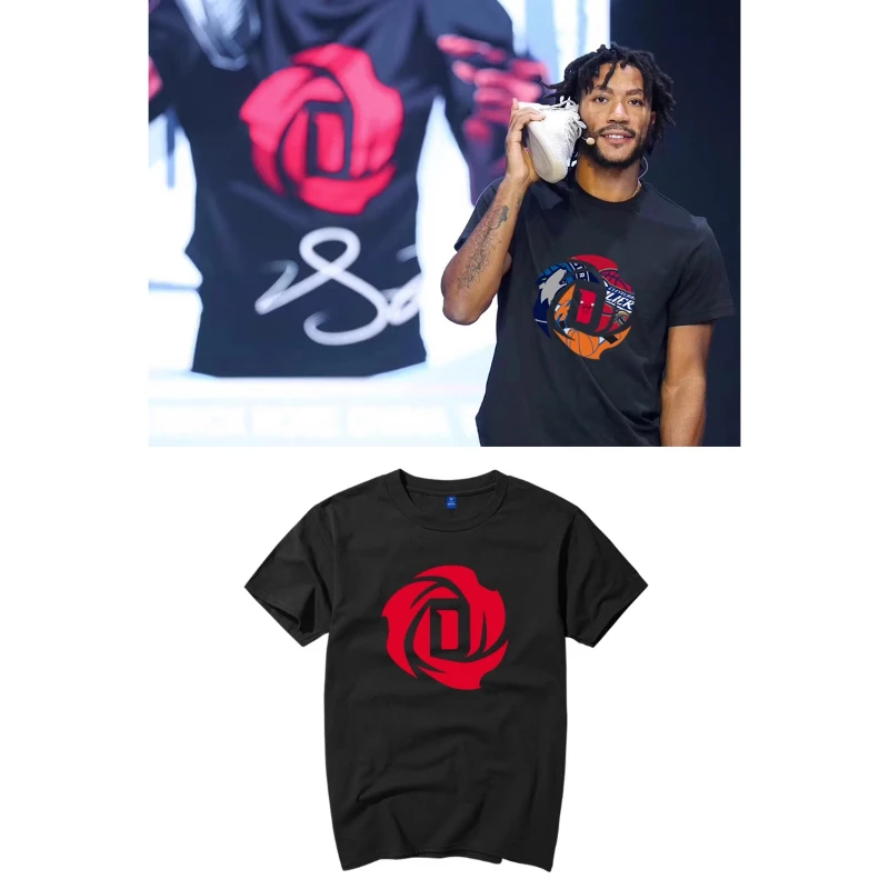 Американский баскетбол Derrick Rose модный красивый хлопковый топ с короткими рукавами
Американский баскетбол Derrick Rose модный красивый хлопковый топ с короткими рукавами