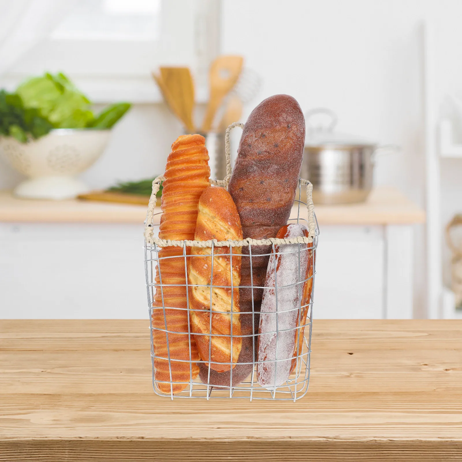 2Pcs Iron Wire Storage Baskets Handwoven Portable Hanging Kitchen Fruit Bread Snack Organizer Creative Home Storage Basket
2Pcs Iron Wire Storage Baskets Handwoven Portable Hanging Kitchen Fruit Bread Snack Organizer Creative Home Storage Basket