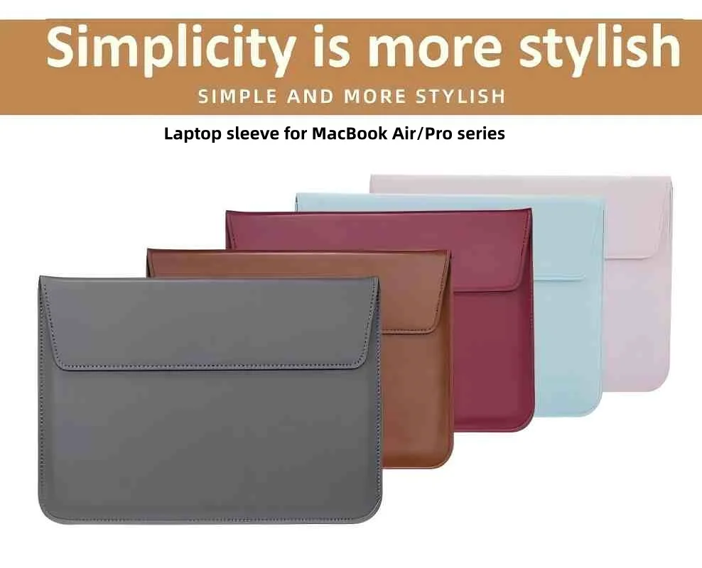 Laptop Sleeve Case for MacBook Air 13 M2 A2681 Ultra-thin Leather Notebook Case for Macbook pro 16 14 12 Waterproof Laptop Bag
Laptop Sleeve Case for MacBook Air 13 M2 A2681 Ultra-thin Leather Notebook Case for Macbook pro 16 14 12 Waterproof Laptop Bag