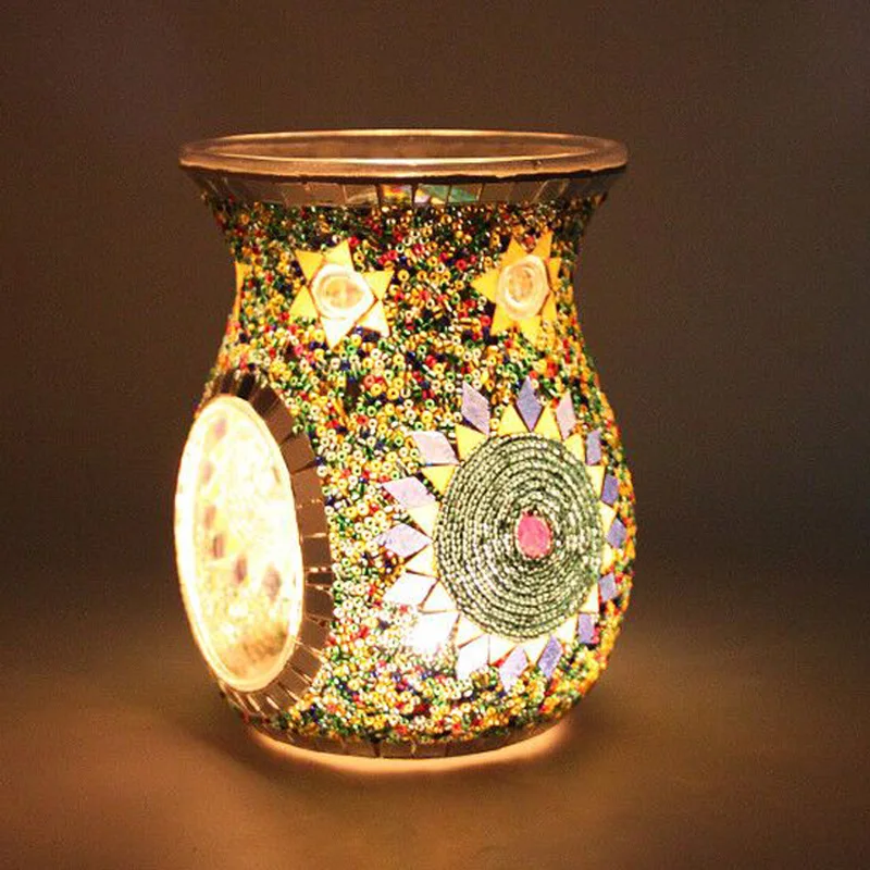 Handmade Mosaic Glass Tealight Candle Incense Holder Scented Melts Fragrance Warmer Essential Oil Lamp Burner Glass Wax Burner
Handmade Mosaic Glass Tealight Candle Incense Holder Scented Melts Fragrance Warmer Essential Oil Lamp Burner Glass Wax Burner