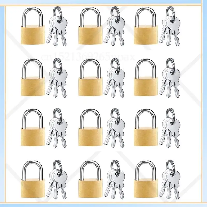 -SPOR 12 Pack Mini Padlock Small Padlock Solid Brass Locks New With 3 Key For Luggage Lock,Backpack,Gym Locker Lock,Suitcase Loc
-SPOR 12 Pack Mini Padlock Small Padlock Solid Brass Locks New With 3 Key For Luggage Lock,Backpack,Gym Locker Lock,Suitcase Loc