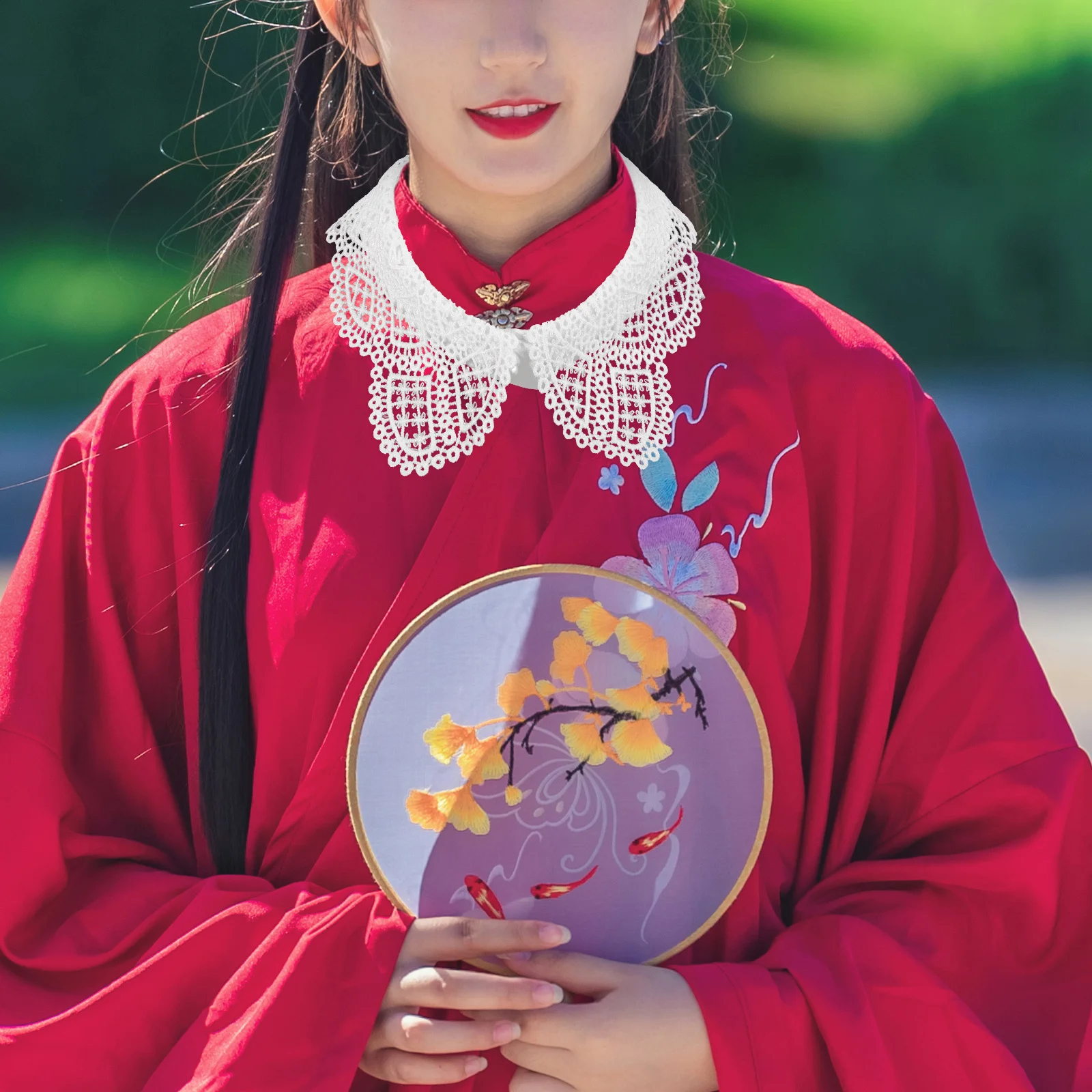 Lace Collar Fake Detachable Blouse Accessory Shoulder Design For Women Hanfu Costume Wedding Party Wear
Lace Collar Fake Detachable Blouse Accessory Shoulder Design For Women Hanfu Costume Wedding Party Wear