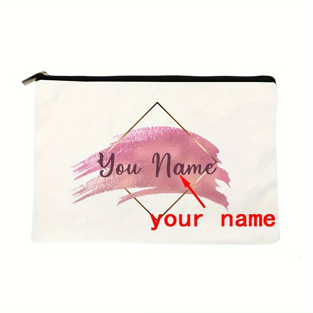 Custom Your Words or Name Print Canvas Zip Pouch Pencil Case Cosmetic Toiletry Storage Bag Personalized Makeup Bags Best Gifts
Custom Your Words or Name Print Canvas Zip Pouch Pencil Case Cosmetic Toiletry Storage Bag Personalized Makeup Bags Best Gifts