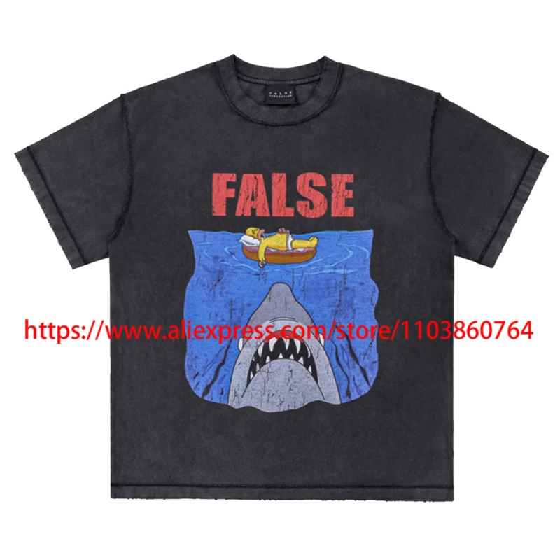 Футболка False Perception для мужчин и женщин, повседневная повседневная футболка высокого качества с изображением акулы, старый мультяшный принт с трещинами, футболка с короткими рукавами False Perception
Футболка False Perception для мужчин и женщин, повседневная повседневная футболка высокого качества с изображением акулы, старый мультяшный принт с трещинами, футболка с короткими рукавами False Perception