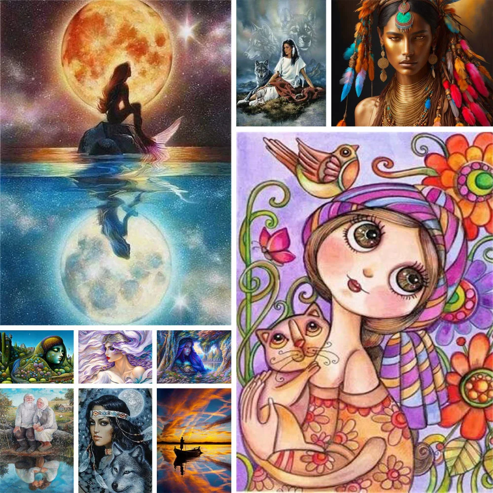 Women Portrait Pre-Printed Cross Stitch Embroidery Complete Kit DMC Threads Handmade Painting Craft Knitting Design Gift Stamped 
Women Portrait Pre-Printed Cross Stitch Embroidery Complete Kit DMC Threads Handmade Painting Craft Knitting Design Gift Stamped