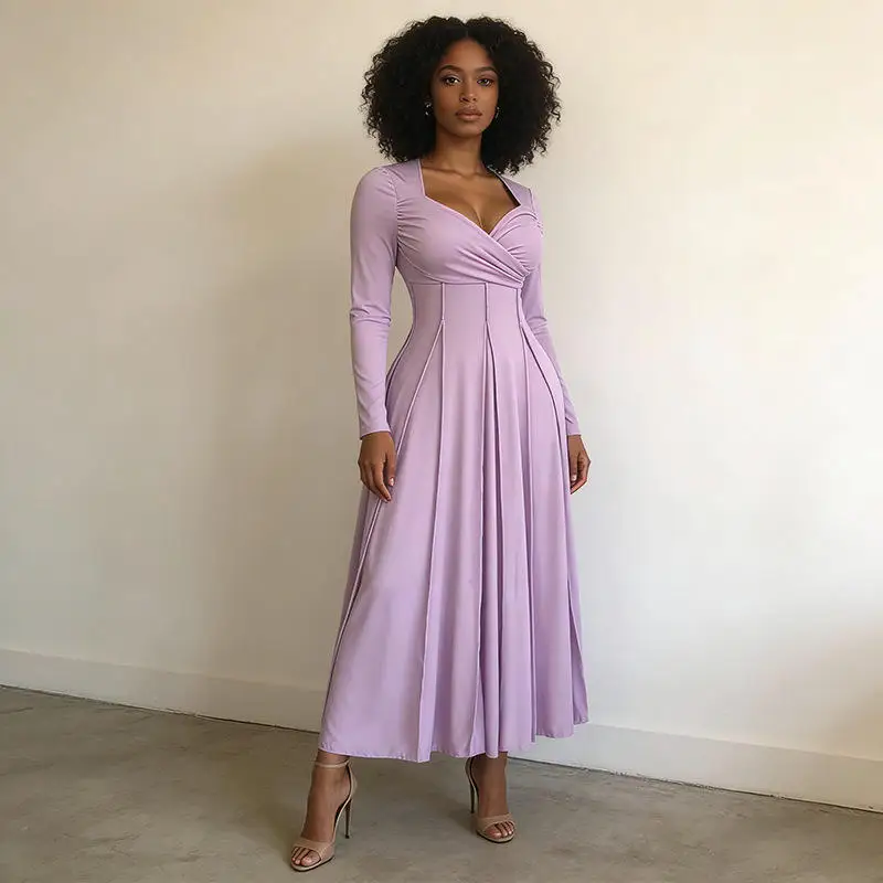 Elegant High Waist Long Sleeve Women's Dress Summer High Elasticity Butt Enhancing Gown Cross-Border Fashionable Dress
Elegant High Waist Long Sleeve Women's Dress Summer High Elasticity Butt Enhancing Gown Cross-Border Fashionable Dress