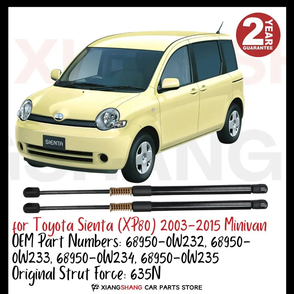 2 шт. задний демпфер задней двери для Toyota Sienta (XP80) 2003-2015 Minivan с пружиной багажника, газовые стойки с зарядкой
2 шт. задний демпфер задней двери для Toyota Sienta (XP80) 2003-2015 Minivan с пружиной багажника, газовые стойки с зарядкой