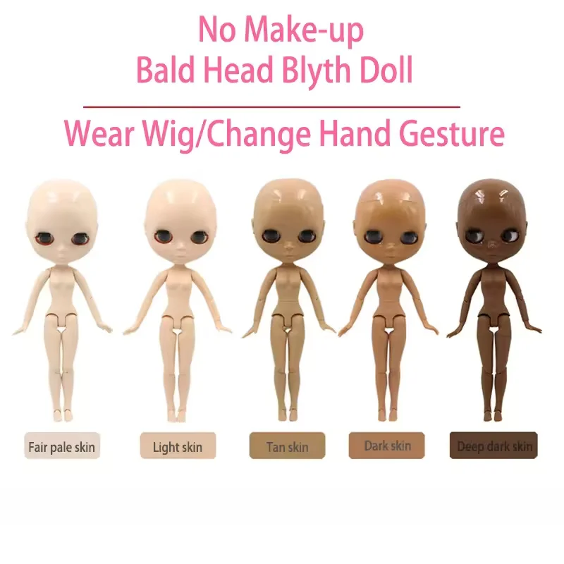 1/6 Blyth Doll 30CM Fashion Doll Body No Wig Bald Head No Make-up 5 Colors Of Skin DIY Make Up Practice 19 Joints Doll Gifts
1/6 Blyth Doll 30CM Fashion Doll Body No Wig Bald Head No Make-up 5 Colors Of Skin DIY Make Up Practice 19 Joints Doll Gifts