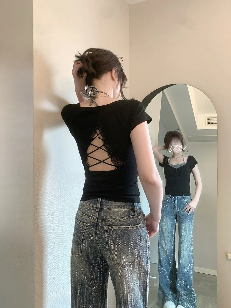 Женская летняя футболка с V-образным вырезом, эластичная, из хлопка, со встроенными чашечками, с завязками на спине, топ без рукавов
Женская летняя футболка с V-образным вырезом, эластичная, из хлопка, со встроенными чашечками, с завязками на спине, топ без рукавов