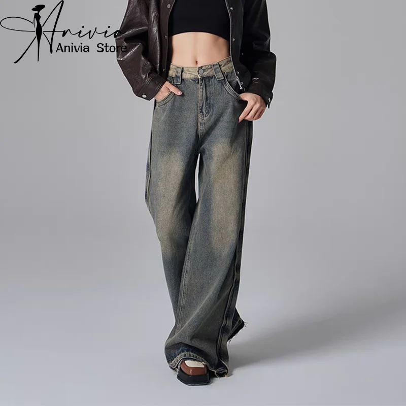 Women Vintage Blue Jeans Baggy 90 Aesthetic Oversize Cowboy Pants Harajuku Straight Denim Trousers Y2k 2000s Trashy Clothes 2024
Women Vintage Blue Jeans Baggy 90 Aesthetic Oversize Cowboy Pants Harajuku Straight Denim Trousers Y2k 2000s Trashy Clothes 2024