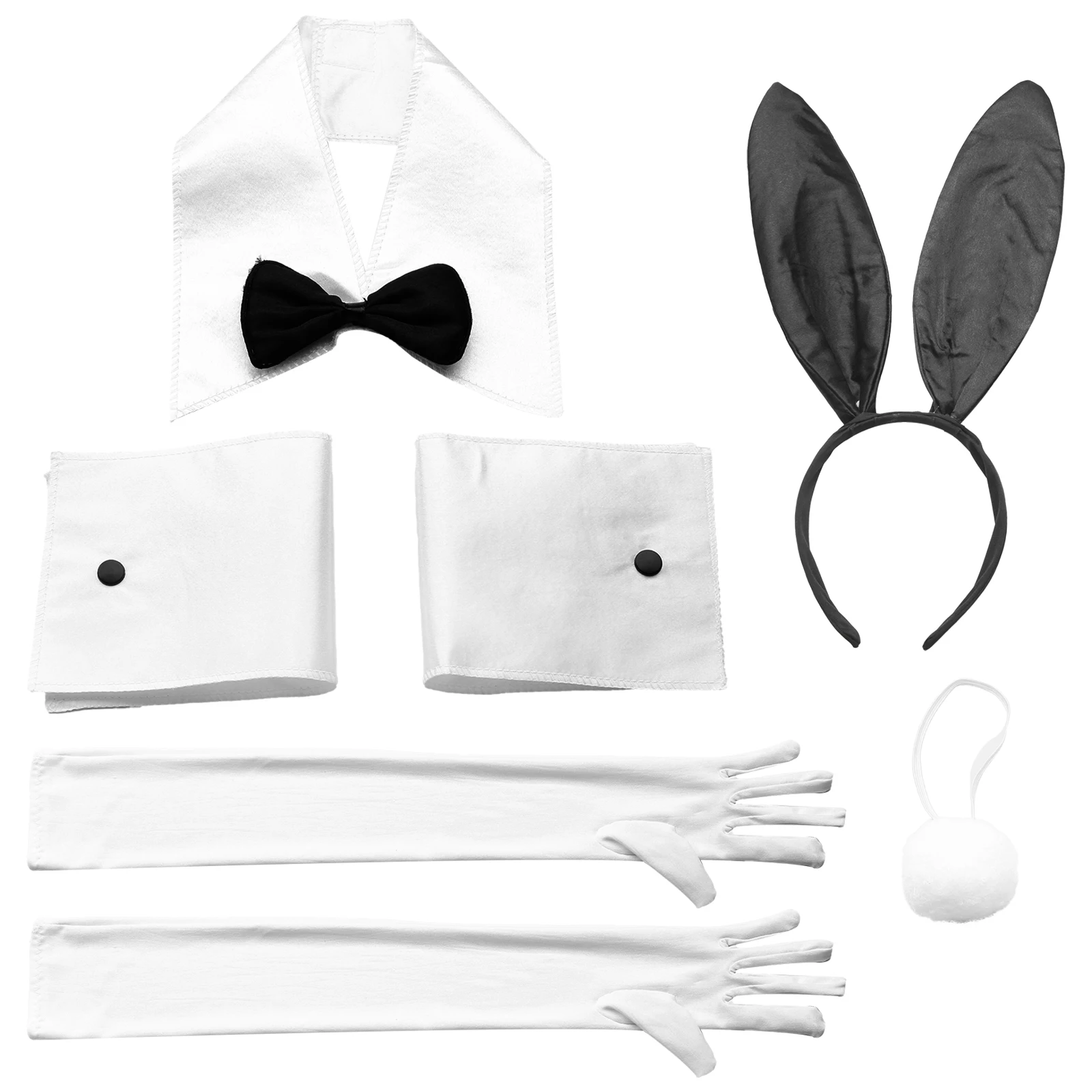 Halloween Bunny Girl Dress-up Rabbit Ears Headband Bow Tie Plush Ball Tail Gloves Sunglasses Set Xmas Party Costume Accessories
Halloween Bunny Girl Dress-up Rabbit Ears Headband Bow Tie Plush Ball Tail Gloves Sunglasses Set Xmas Party Costume Accessories