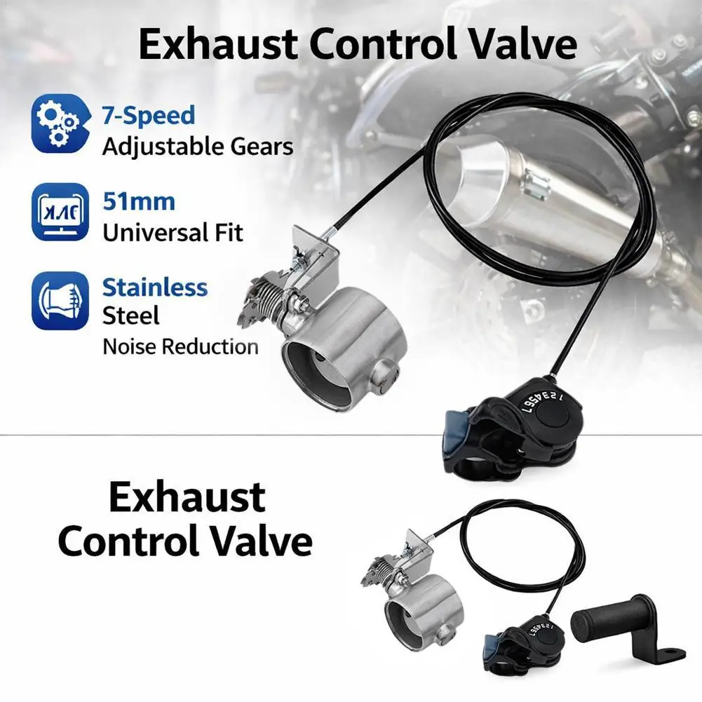 51mm Universal Motorcycle Modified Exhaust Pipe Manual Exhaust Valve With Gear Stainless Steel Noise Reduction
51mm Universal Motorcycle Modified Exhaust Pipe Manual Exhaust Valve With Gear Stainless Steel Noise Reduction