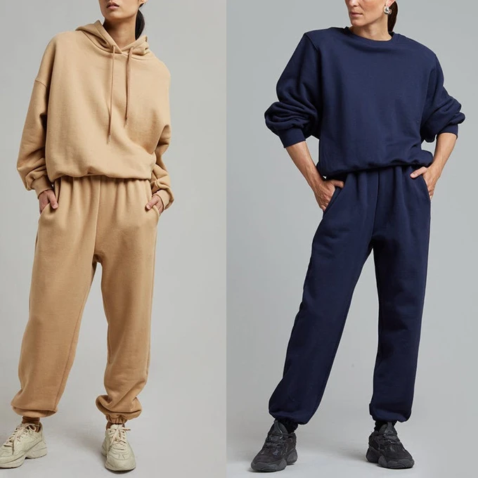 Fashion Casual Round Neck Shoulder Pad Pullover Sweater Elastic Waist Drawstring Drawstring Sweatpants Women's Sports Suit
Fashion Casual Round Neck Shoulder Pad Pullover Sweater Elastic Waist Drawstring Drawstring Sweatpants Women's Sports Suit