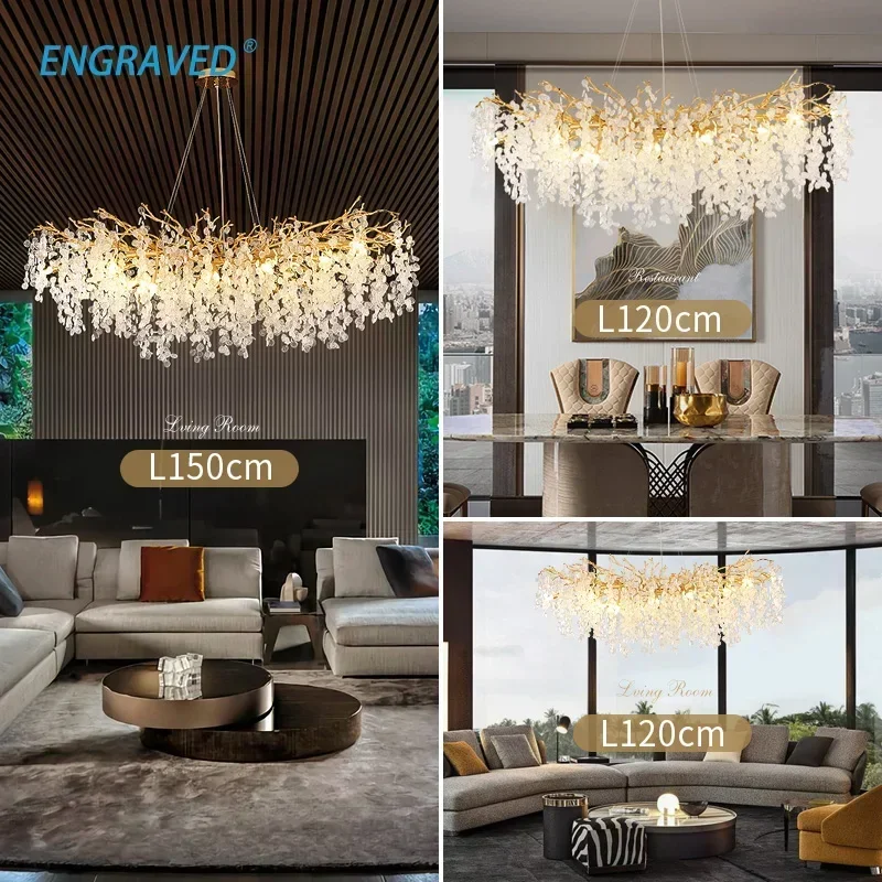 Engraved Modern Crystal Chandeliers Gold Money Tree Branch Pendant Lighting Round Ceiling Light Fixtures For Dinner room
Engraved Modern Crystal Chandeliers Gold Money Tree Branch Pendant Lighting Round Ceiling Light Fixtures For Dinner room