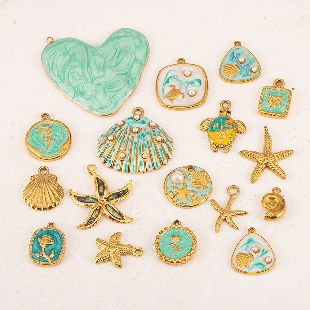 2pcs Stainless Steel Light Blue Enamel Heart Anklet Charm Boho Gold Plated Pendant Base for DIY Earrings Necklace Jewelry Making
2pcs Stainless Steel Light Blue Enamel Heart Anklet Charm Boho Gold Plated Pendant Base for DIY Earrings Necklace Jewelry Making