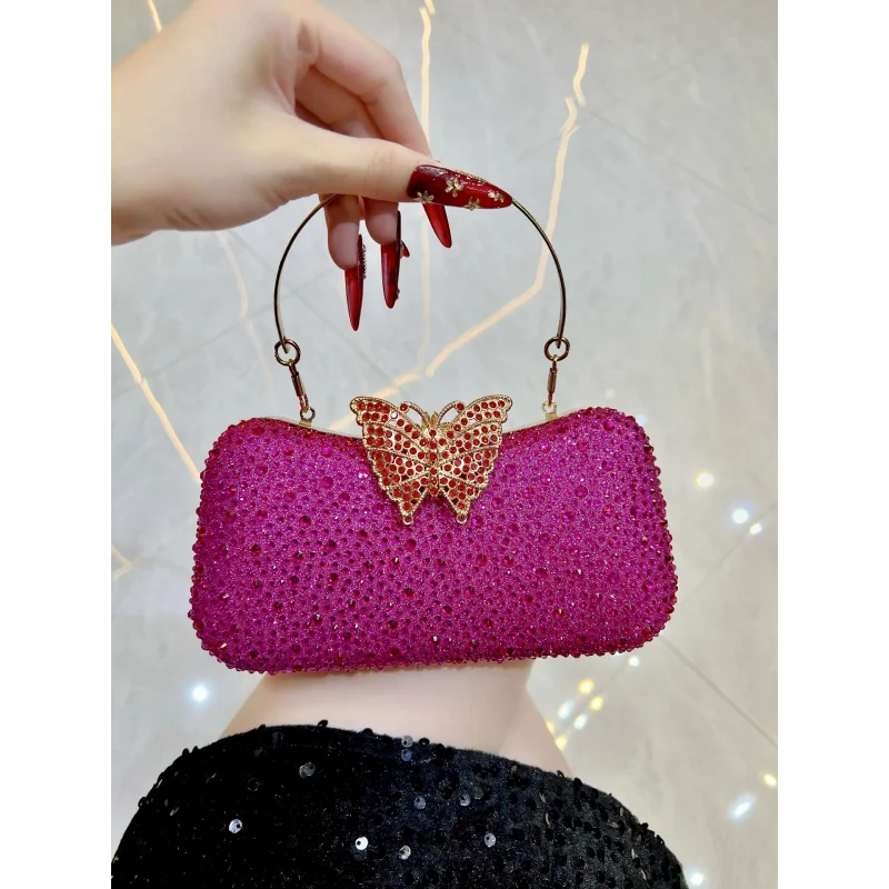 New elegant diamond-embellished clutch bag, exquisite evening bag with chain for shoulder or crossbody wear
New elegant diamond-embellished clutch bag, exquisite evening bag with chain for shoulder or crossbody wear