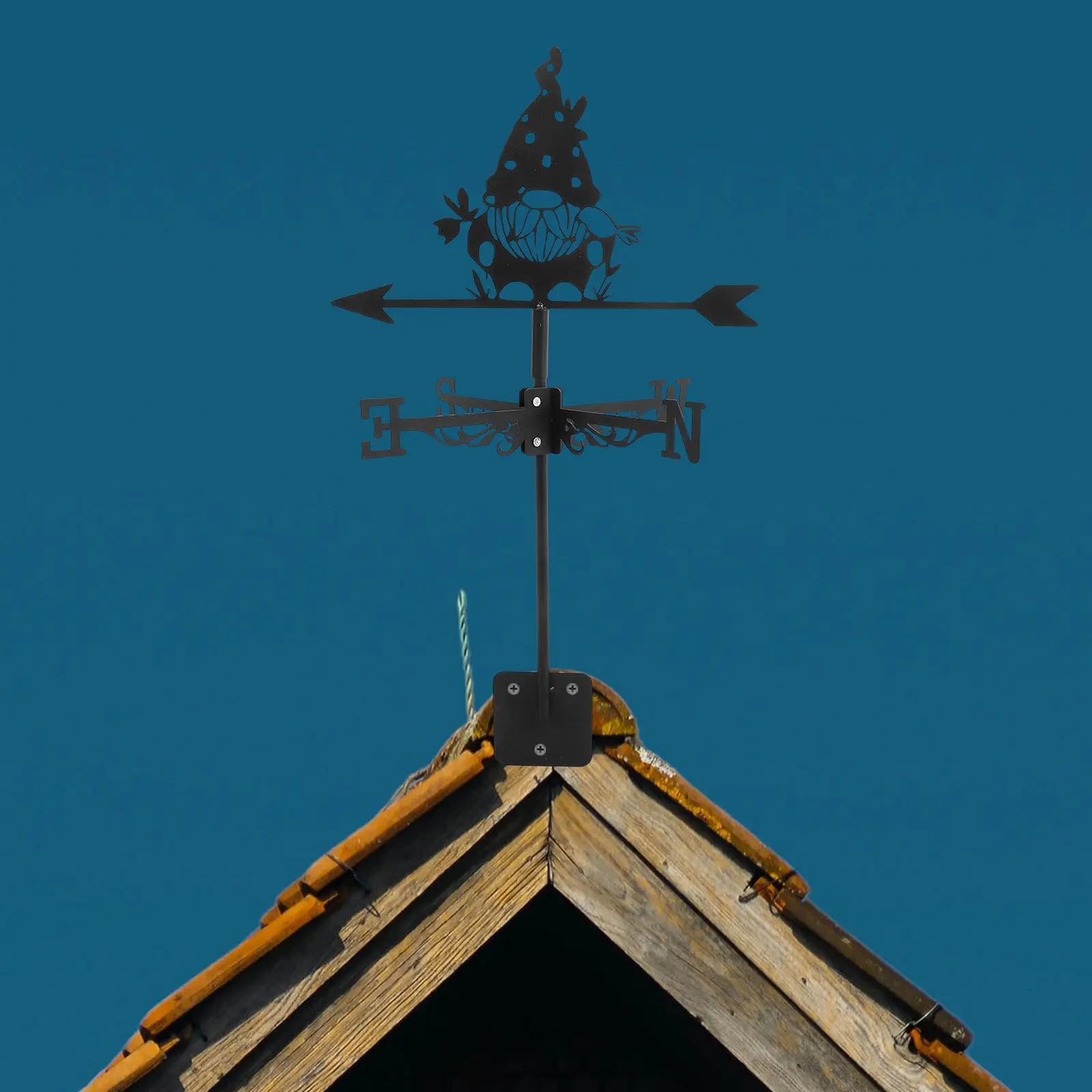 Gnome Weathervane Iron Wind Direction Indicator Decorative Garden Yard Patio Roof Lawn Decor Weather Vane Metal Garden Stake
Gnome Weathervane Iron Wind Direction Indicator Decorative Garden Yard Patio Roof Lawn Decor Weather Vane Metal Garden Stake