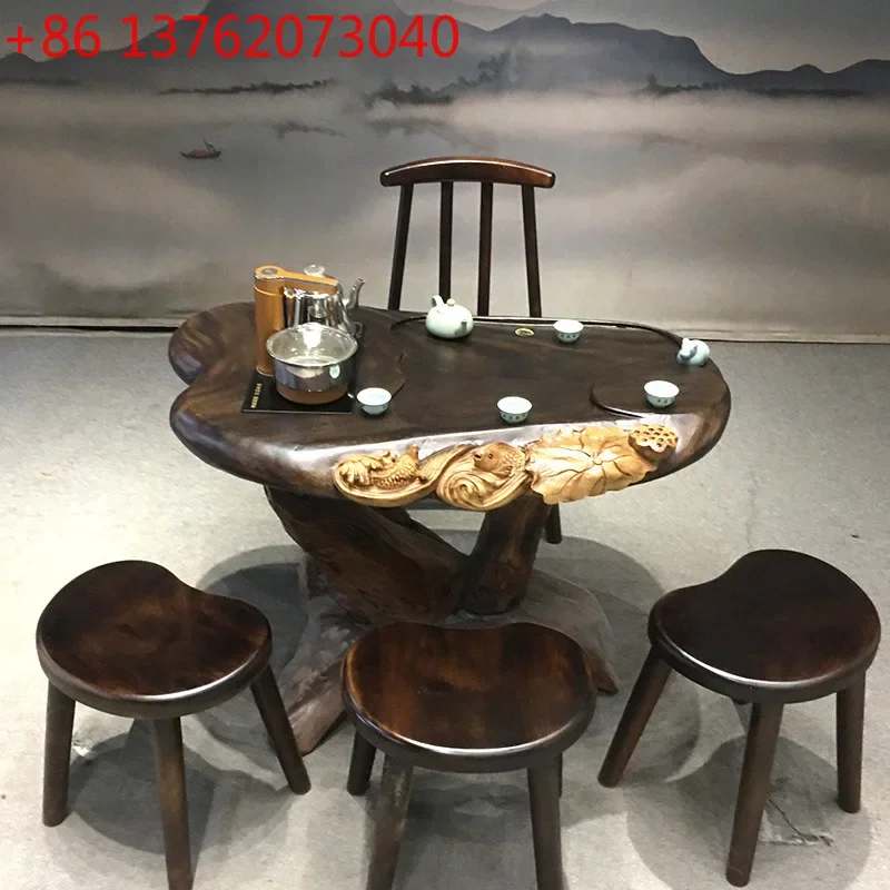 Balcony small tea table Solid wood Kung Fu tea Root carving coffee table Tea table
Balcony small tea table Solid wood Kung Fu tea Root carving coffee table Tea table