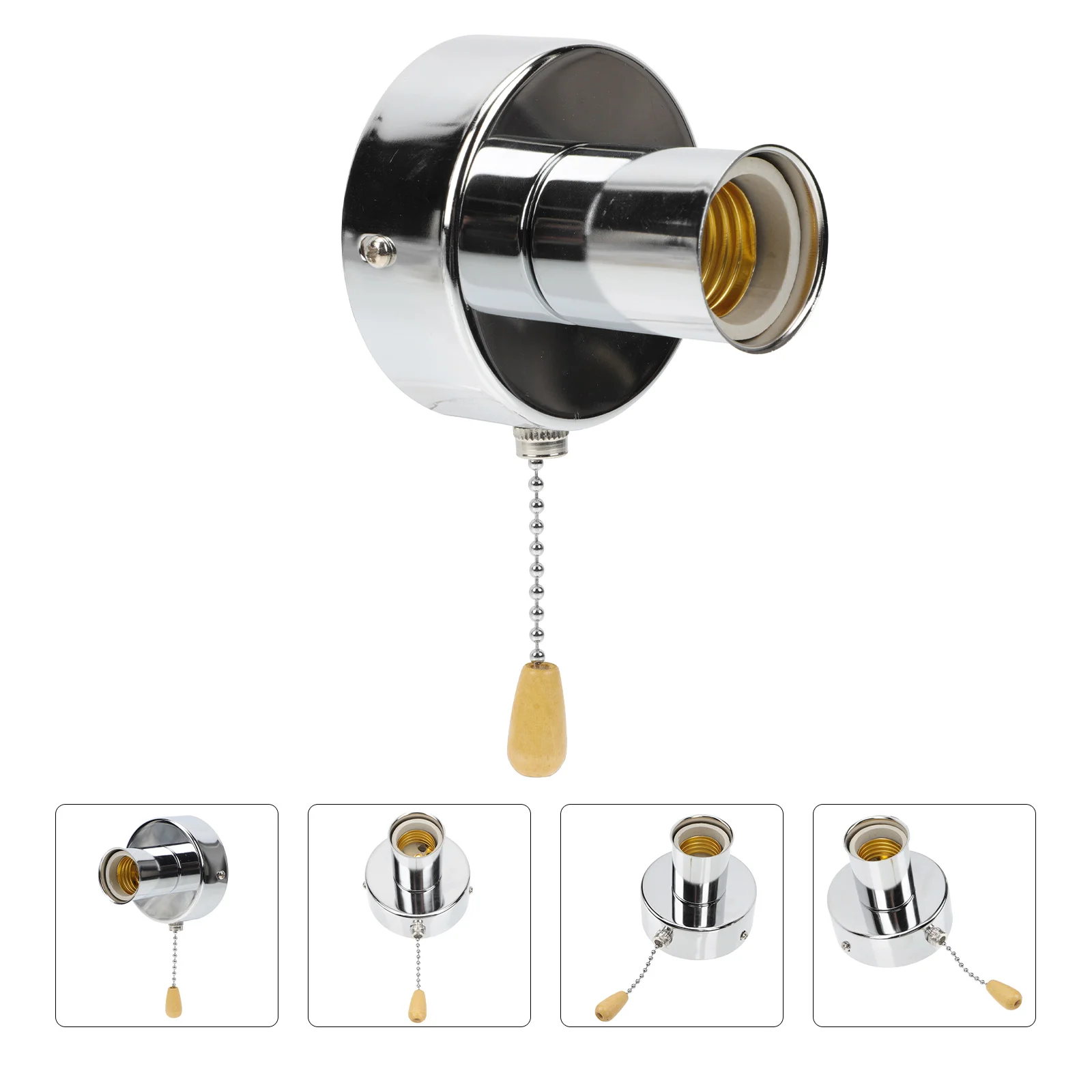 Pull Switch Lamp Holder with Chain Wall Light Lampholder Socket Base Home Accessory Pullswitch Bulb Durable Part Household
Pull Switch Lamp Holder with Chain Wall Light Lampholder Socket Base Home Accessory Pullswitch Bulb Durable Part Household