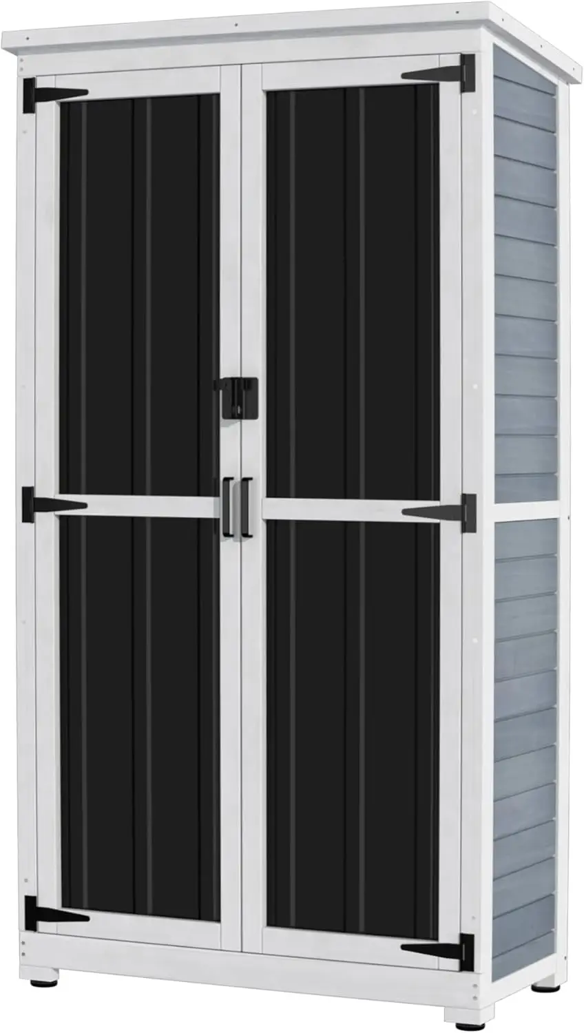 Outdoor Storage Cabinet Wood & Metal Garden Shed with Waterproof Roof and Sturdy Lockable Doors 66"
Outdoor Storage Cabinet Wood & Metal Garden Shed with Waterproof Roof and Sturdy Lockable Doors 66"