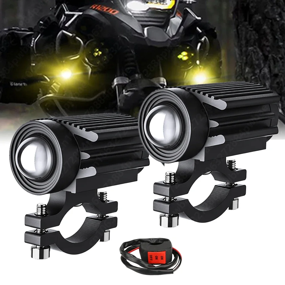 Motorcycle LED Light Dual-Color Fog Light Spotlight for BMW Honda Auxiliary Faro LED Moto Assemblie Lamp Headlight Accessories
Motorcycle LED Light Dual-Color Fog Light Spotlight for BMW Honda Auxiliary Faro LED Moto Assemblie Lamp Headlight Accessories