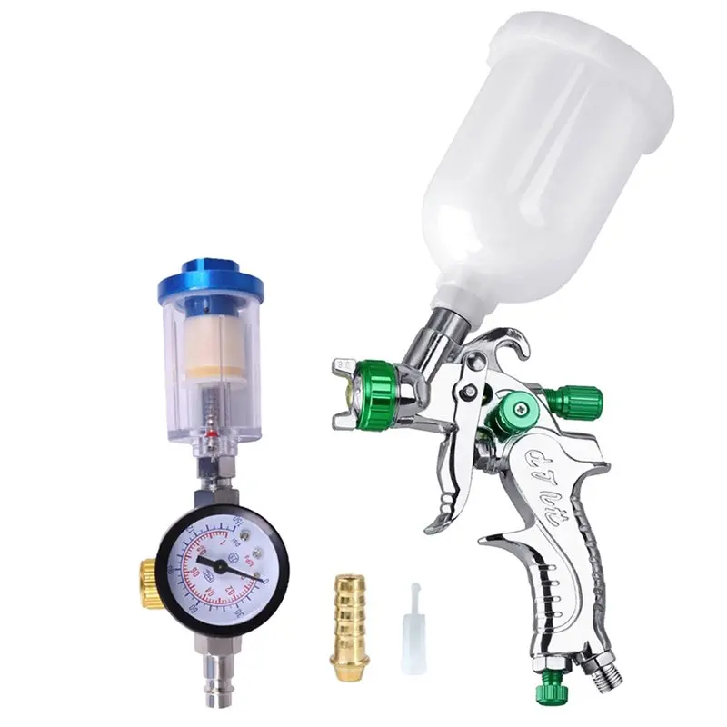 JHD Ideal For Wall/Car Painting HVLP Mini 2008 Spray Gun Includes 0.8/1.0Mm Nozzles, Pressure Gauge& Air Filter Caliber
JHD Ideal For Wall/Car Painting HVLP Mini 2008 Spray Gun Includes 0.8/1.0Mm Nozzles, Pressure Gauge& Air Filter Caliber