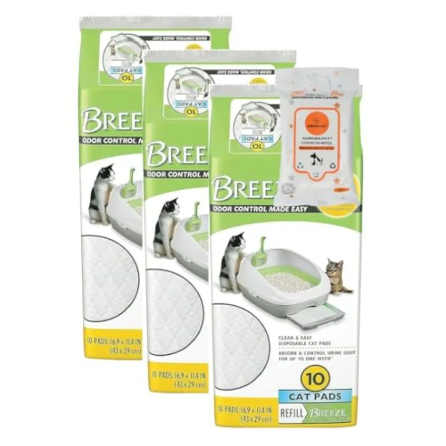 Cat Breeze Cat Pads Refill Pack 3 10-Count with Wipes
Cat Breeze Cat Pads Refill Pack 3 10-Count with Wipes