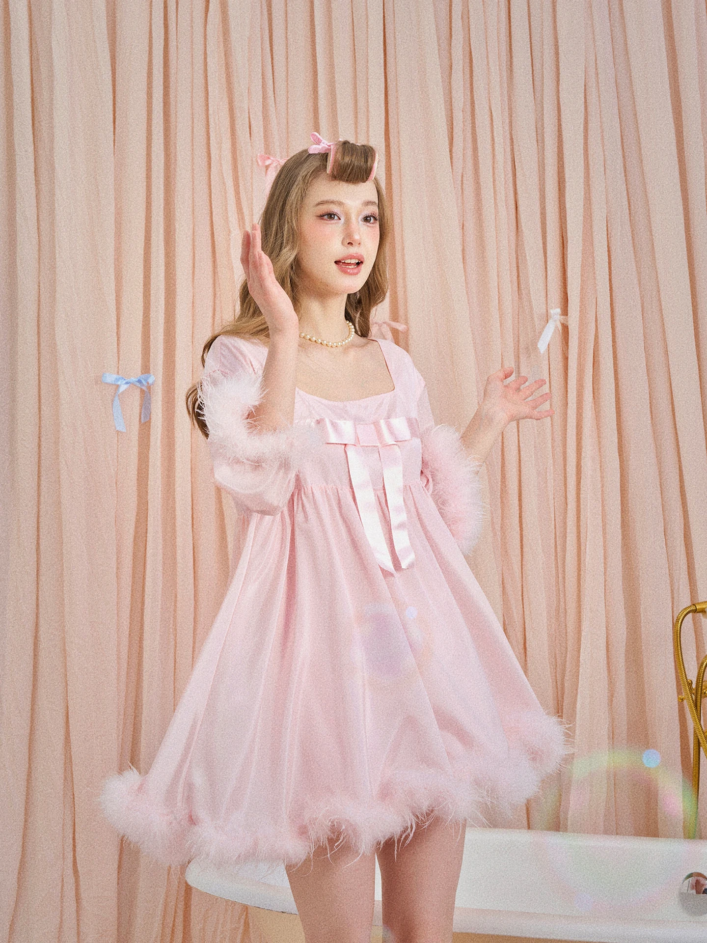 GirlyFancyClub Doll Style Pink Fluffy Plume Girl's Dress Home Series Sleepwear Short Skirt Length Polyester Fabric Summer Casual
GirlyFancyClub Doll Style Pink Fluffy Plume Girl's Dress Home Series Sleepwear Short Skirt Length Polyester Fabric Summer Casual
