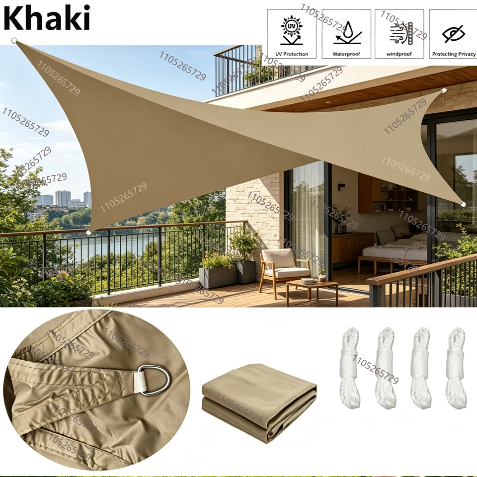 Waterproof sunshade sail, suitable for outdoor gardens, beaches, camping, terraces, swimming pools, tents, and awnings
Waterproof sunshade sail, suitable for outdoor gardens, beaches, camping, terraces, swimming pools, tents, and awnings