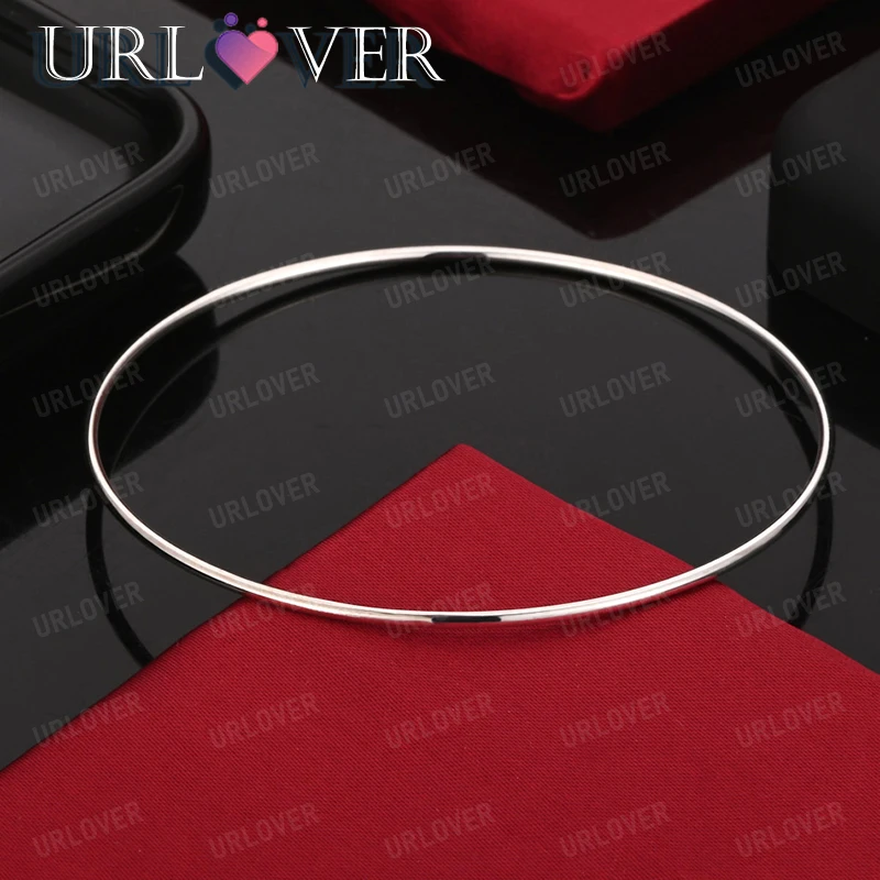New 1.5mm 925 Sterling Silver Simple Bangle For Men Women Party Engagement Wedding Gift Fashion Charm Fine Jewelry Accessories
New 1.5mm 925 Sterling Silver Simple Bangle For Men Women Party Engagement Wedding Gift Fashion Charm Fine Jewelry Accessories