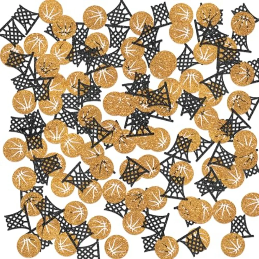 Double-sided 120pcs Basketball Confetti, Orange Glitter Basketball Table Confetti, Baby Shower Table Decor, Birthday, Gender Re
Double-sided 120pcs Basketball Confetti, Orange Glitter Basketball Table Confetti, Baby Shower Table Decor, Birthday, Gender Re