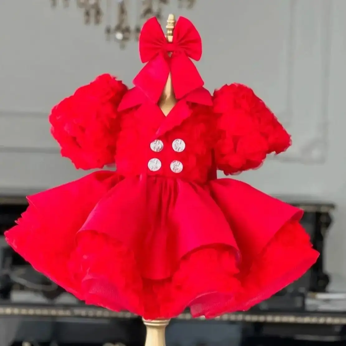 Red 3D Flower Girl Dresses Customized Bow Back Short Kids Princess Birthday Party Gowns Girl's Pageant Dress
Red 3D Flower Girl Dresses Customized Bow Back Short Kids Princess Birthday Party Gowns Girl's Pageant Dress